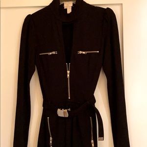 Collared black dress